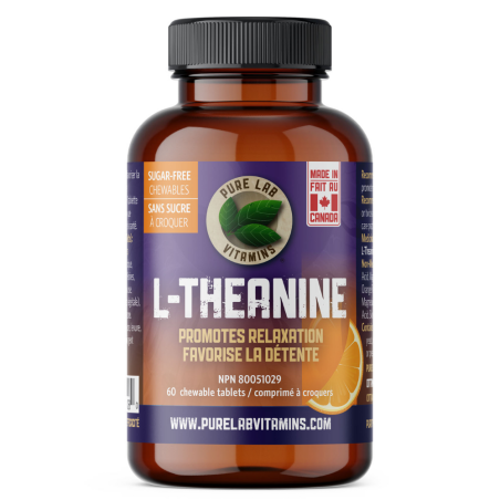 PURE LAB VITAMINS L-Theanine 125mg 60 Chewable Tablets | 매일 업데이트되는 특가 상품 | VITASHOP