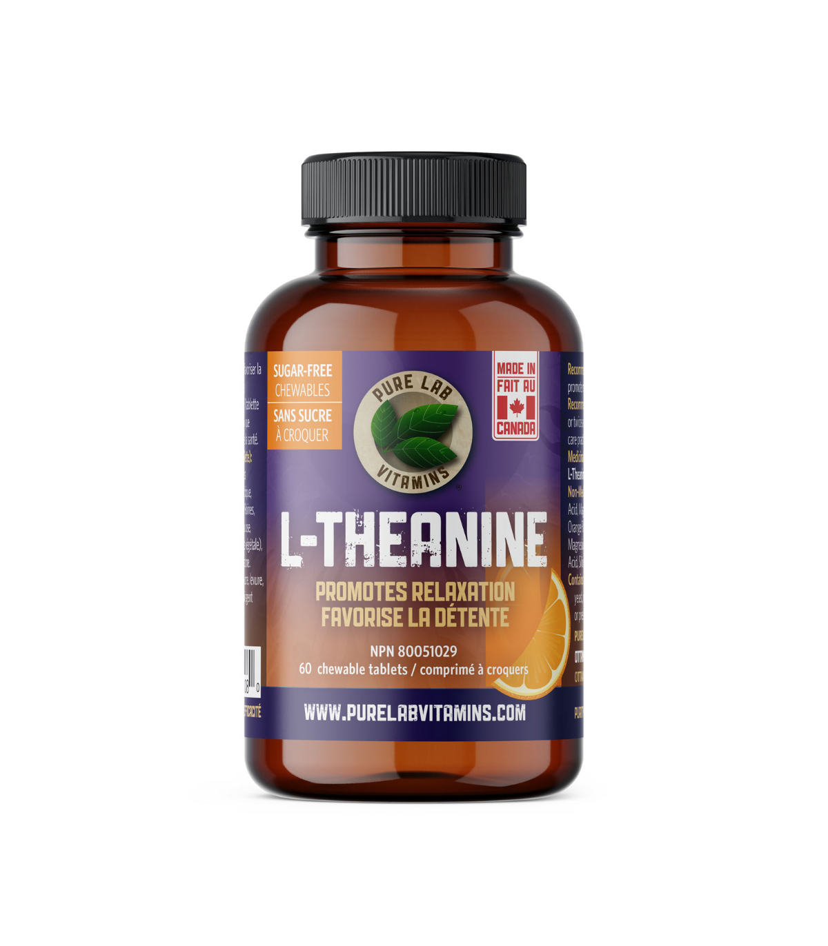 PURE LAB VITAMINS L-Theanine 125mg 60 Chewable Tablets | 매일 업데이트되는 특가 상품 | VITASHOP