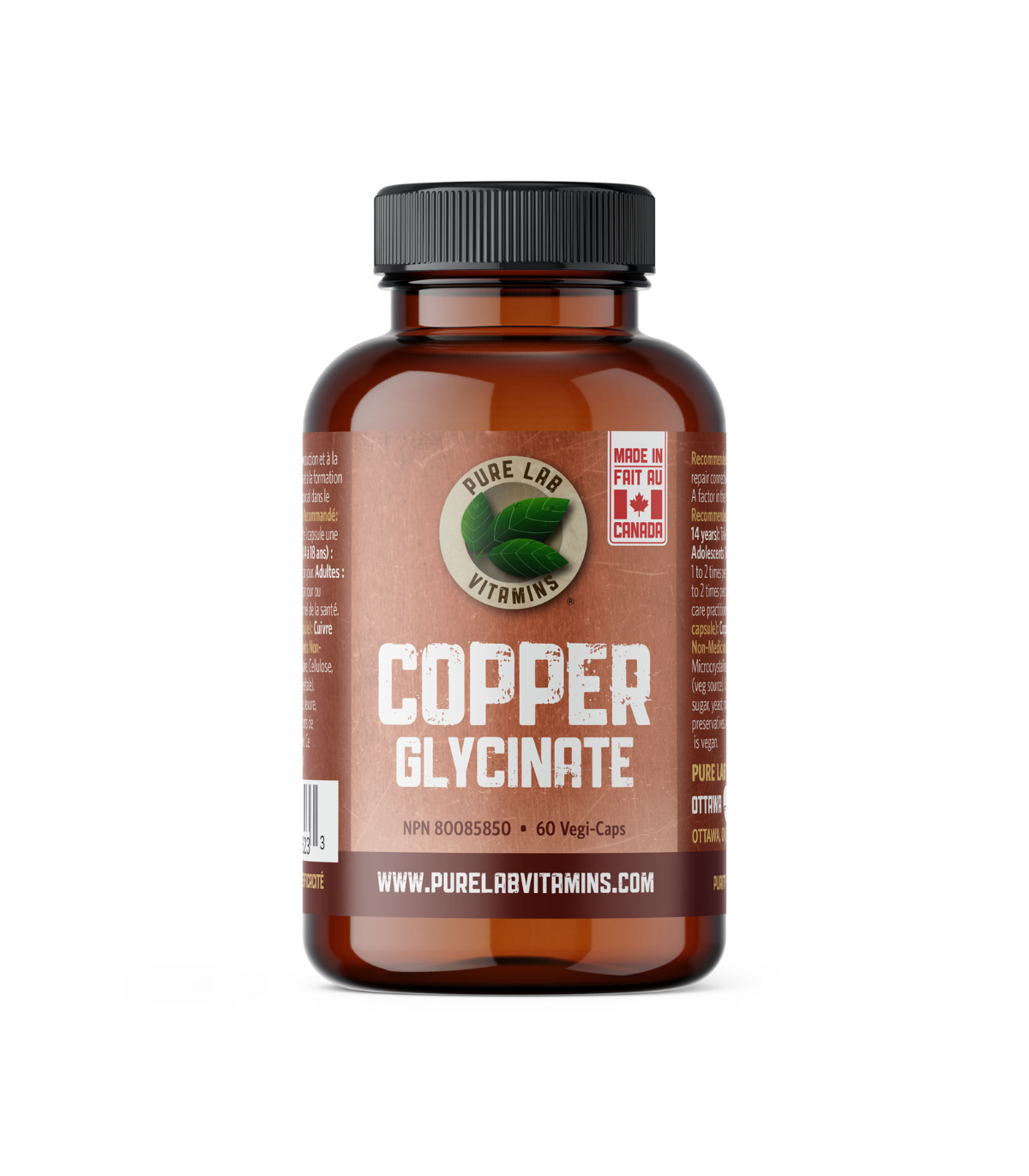PURE LAB VITAMINS Copper Glycinate 60 Veggie Caps | 매일 업데이트되는 특가 상품 | VITASHOP