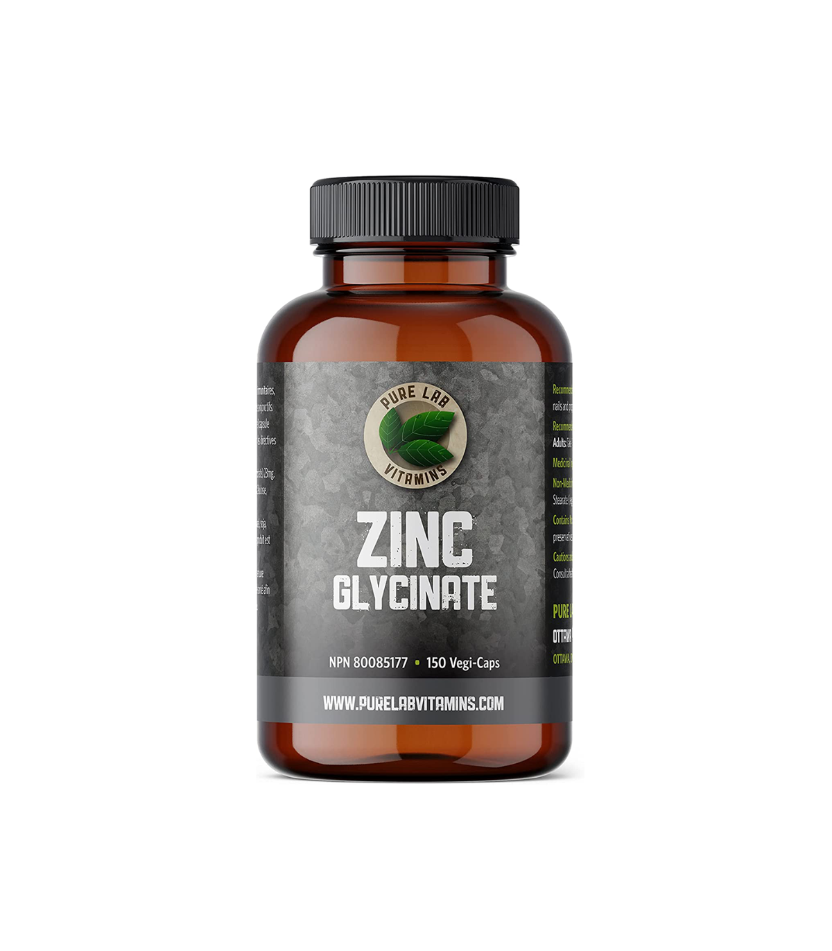 PURE LAB VITAMINS Zinc Glycinate 150 Veggie Caps