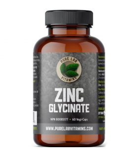 PURE LAB VITAMINS Zinc Glycinate 60 Veggie Caps