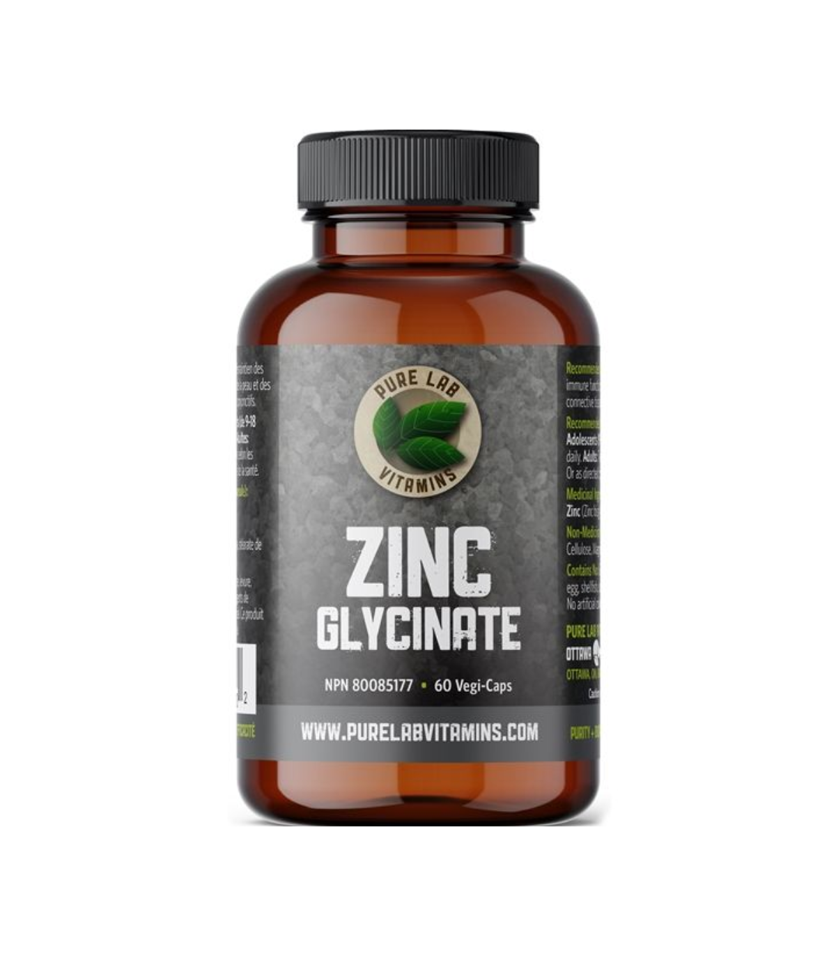PURE LAB VITAMINS Zinc Glycinate 60 Veggie Caps | Unbeatable Prices, Daily Deals | VITASHOP