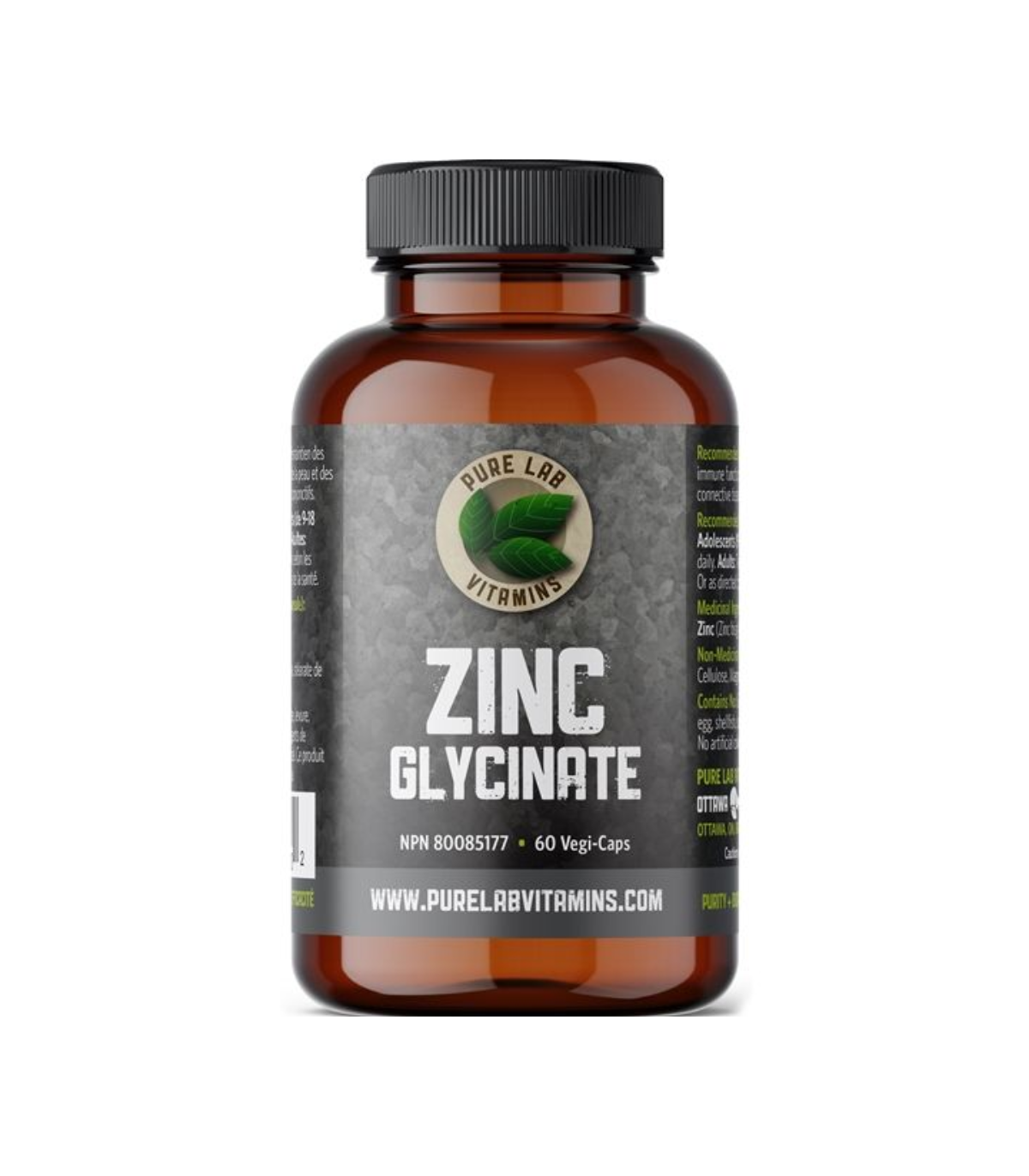 PURE LAB VITAMINS Zinc Glycinate 60 Veggie Caps | Unbeatable Prices, Daily Deals | VITASHOP