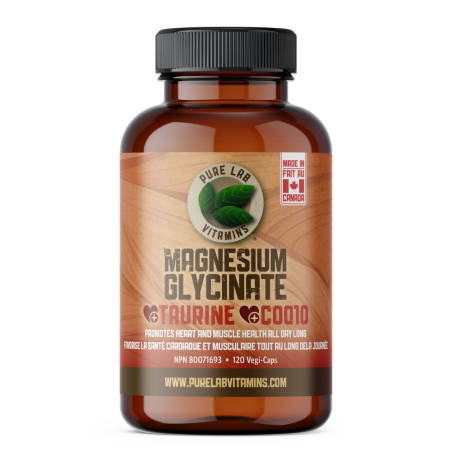 PURE LAB VITAMINS Magnesium Glycinate + Taurine + CoQ10 120 Veggie Caps | Unbeatable Prices, Daily Deals | VITASHOP