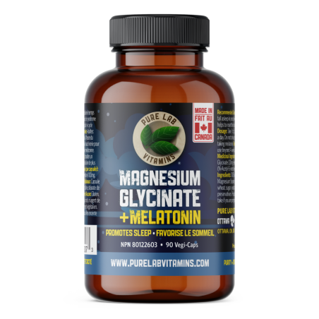 PURE LAB VITAMINS Magnesium Glycinate + Melatonin 90 Veggie Caps | Unbeatable Prices, Daily Deals | VITASHOP