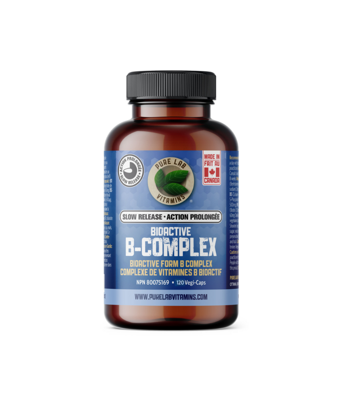 PURE LAB VITAMINS Bioactive B Complex Slow Release 120 Veggie Caps | 每天不同折扣, 全网最低价格 | 种类齐全的保健品店铺 VITASHOP, 只有你想不到, 没有你买不到 !