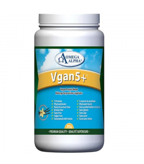 Omega Alpha Protein Vgan5+, Vanilla 800 g | Unbeatable Prices, Daily Deals | VITASHOP