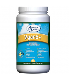 Omega Alpha Protein Vgan5+, Vanilla 800 g | Unbeatable Prices, Daily Deals | VITASHOP