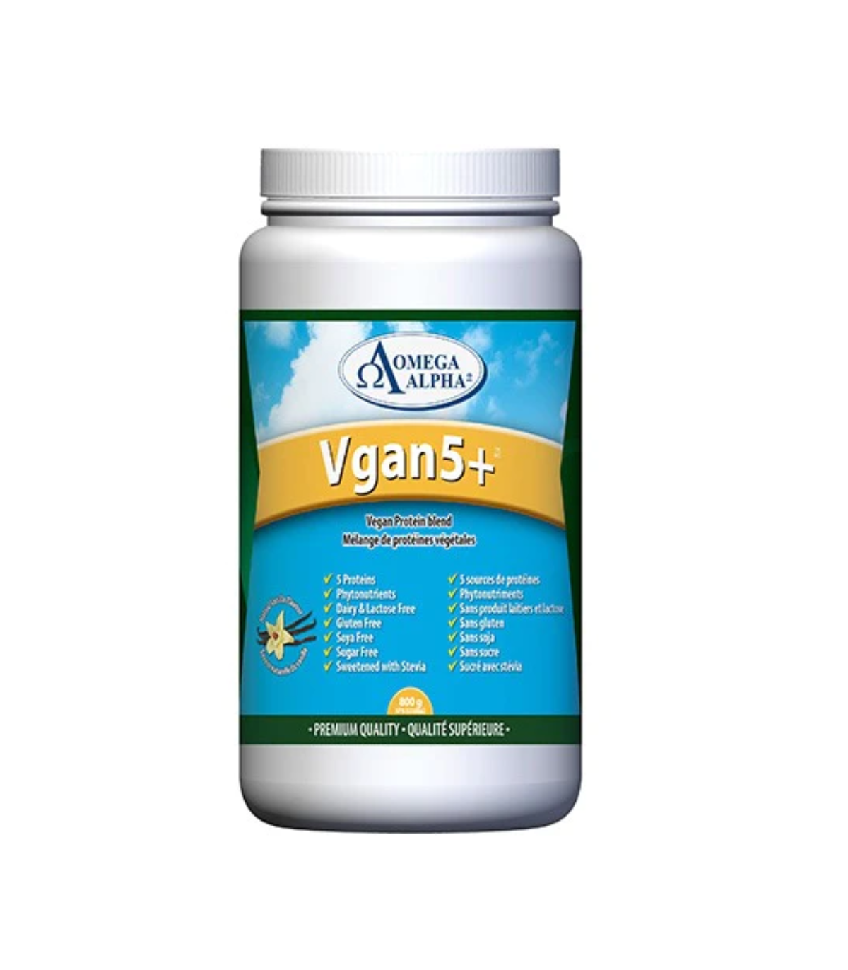 Protein Vgan5+, Vanilla 800 g | Safest & Easiest Shopping Vitamins Online | VITASHOP