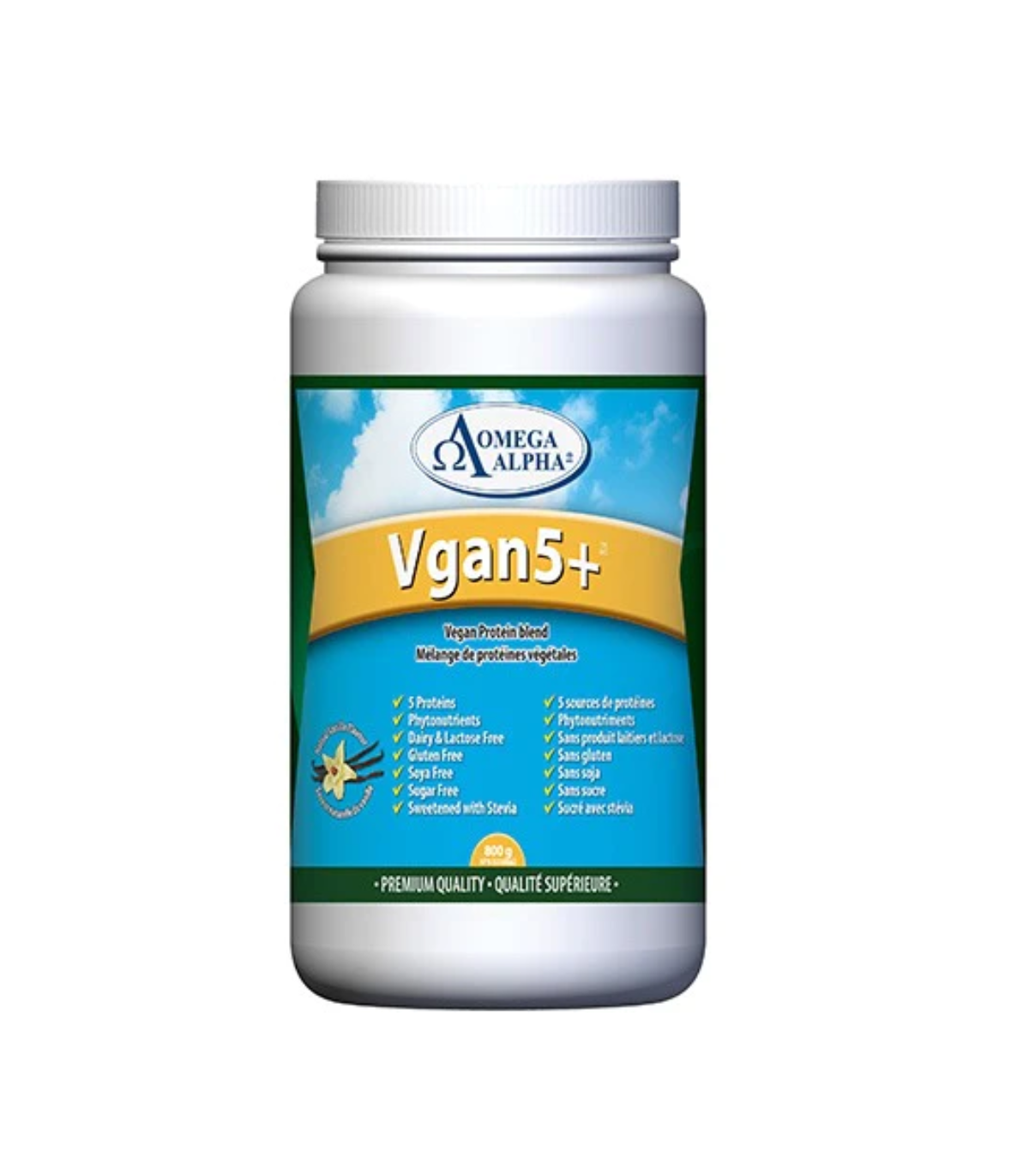 Protein Vgan5+, Vanilla 800 g | Safest & Easiest Shopping Vitamins Online | VITASHOP
