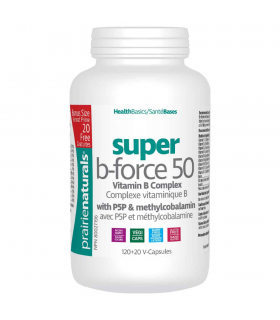 Prairie Naturals 프레리 내추럴스 P5P 메틸코발라민 120 베지 캡슐이 포함된 Super B-Force B Complex + 20 무료 | 매일 업데이트되는 특가 상품 | VITASHOP