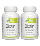 [2 for Deal] Biotine 5000mcg - 30 gélules végétales
