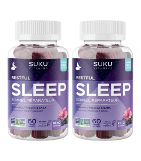 SUKU VITAMINS [2 for Deal] 수쿠 슬립 멜라토닌 구미 60 + 구미 60개 무료 | 매일 업데이트되는 특가 상품 | VITASHOP