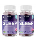 SUKU VITAMINS [2 for Deal] 수쿠 슬립 멜라토닌 구미 60 + 구미 60개 무료 | 매일 업데이트되는 특가 상품 | VITASHOP