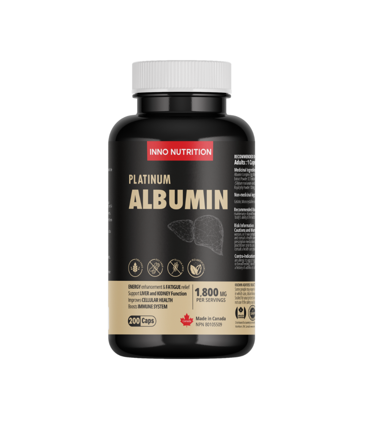 INNO NUTRITION 이노 뉴트리션 플래티넘 캐나다 알부민 1800mg 200캡슐 | 매일 업데이트되는 특가 상품 | VITASHOP
