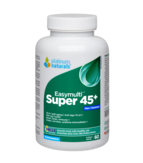 Platinum Naturals 플래티넘 내추럴스 Super Easymulti® 45+ for Men 60 소프트젤 | 매일 업데이트되는 특가 상품 | VITASHOP