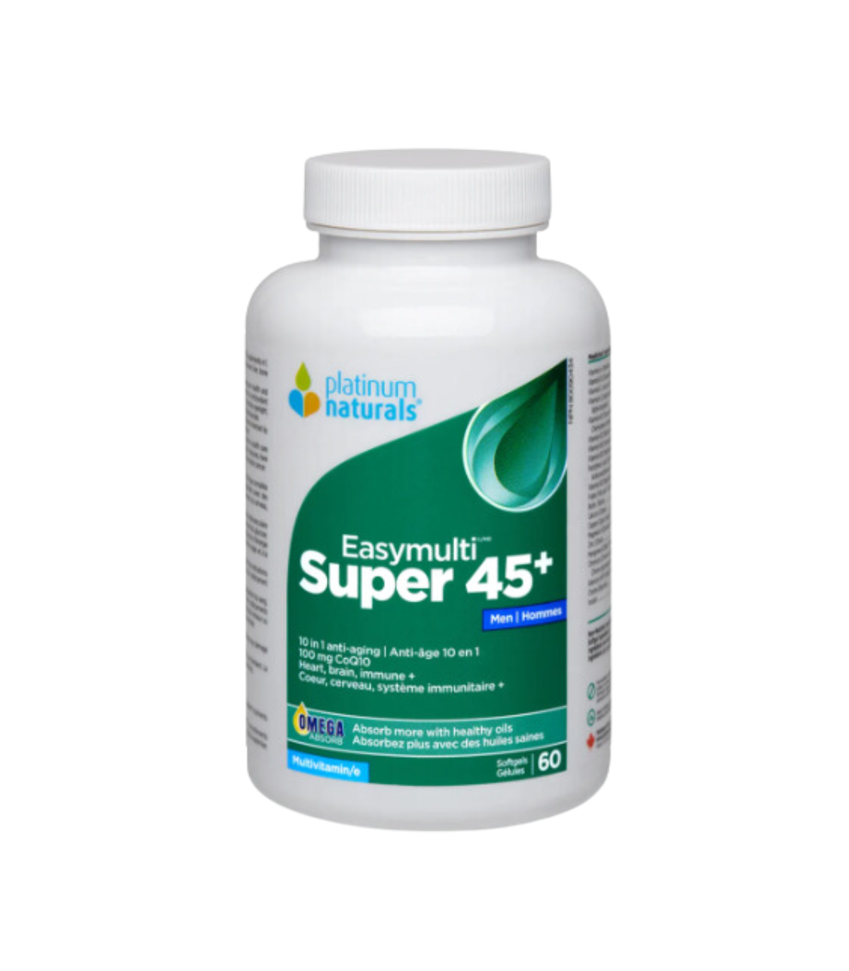 Platinum Naturals 플래티넘 내추럴스 Super Easymulti® 45+ for Men 60 소프트젤 | 매일 업데이트되는 특가 상품 | VITASHOP