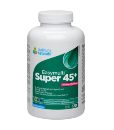 Platinum Naturals Super Easymulti® 45+ 女性配方 120粒软胶囊 | 每天不同折扣, 全网最低价格 | 种类齐全的保健品店铺 VITASHOP, 只有你想不到, 没有你买不到 !