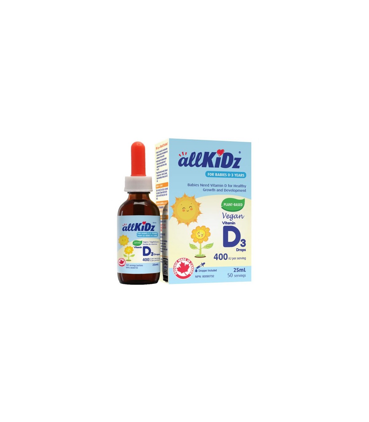 Allkidz  Vegan Vitamin D3 Drops 25 mL