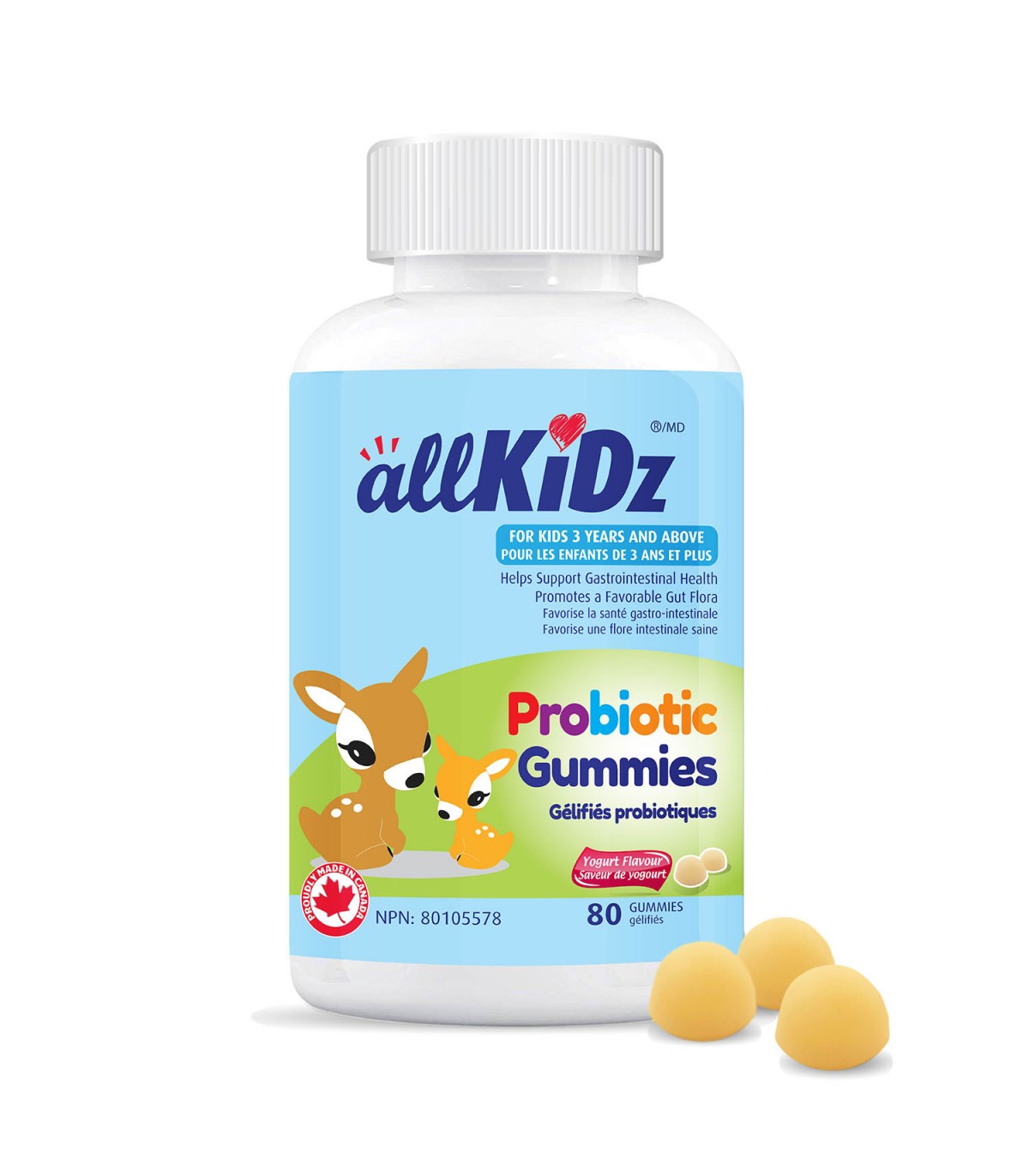 allKIDZ 프로바이오틱 구미 요거트 맛 80 구미 | 매일 업데이트되는 특가 상품 | VITASHOP