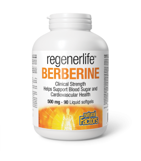 Natural Factors Regenerlife Berberine 500 mg 90 Liquid Softgels | Unbeatable Prices, Daily Deals | VITASHOP