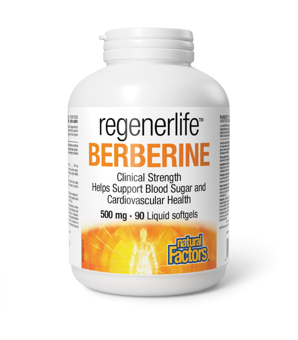Natural Factors Regenerlife Berberine 500 mg 90 Liquid Softgels | 매일 업데이트되는 특가 상품 | VITASHOP