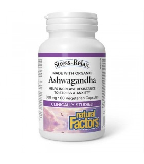 Natural Factors Stress-Relax Ashwagandha 600 mg 60 Vegetarian Capsules | 每天不同折扣, 全网最低价格 | 种类齐全的保健品店铺 VITASHOP, 只有你想不到, 没有你买不到 !