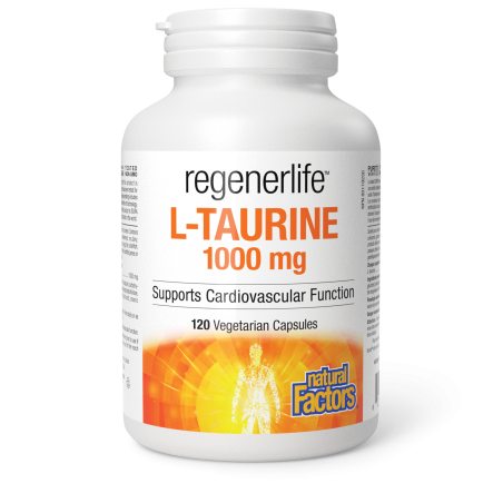 Natural Factors RegenerLife L-Taurine 1000 mg 120 Capsules Végétariennes