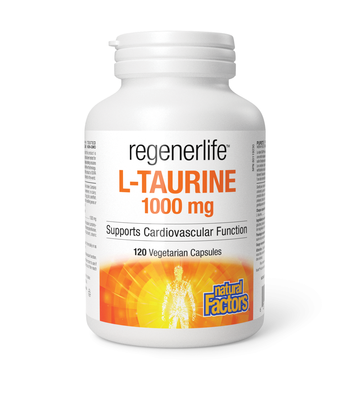 Natural Factors 리제너라이프 L-타우린 1000 mg 120 베지 캡슐 | 매일 업데이트되는 특가 상품 | VITASHOP