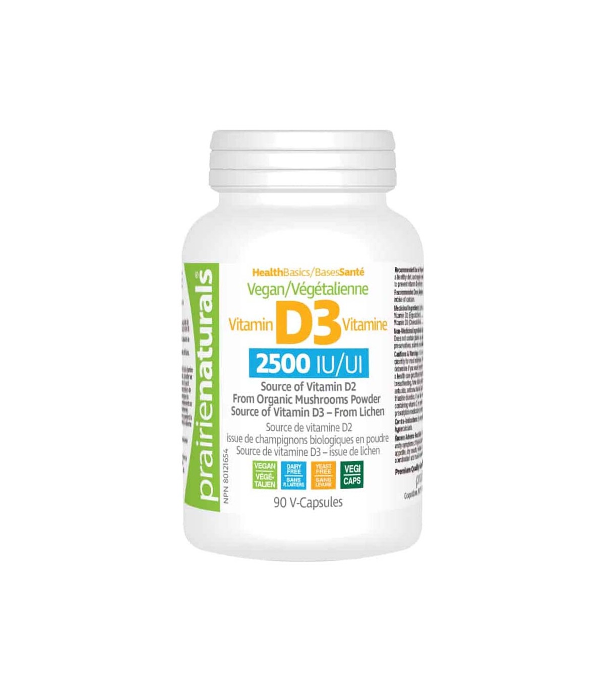 Prairie Naturals Vegan Vitamin D3 2500 IU from Lichen and Mushroom 90 VCaps | 每天不同折扣, 全网最低价格 | 种类齐全的保健品店铺 VITASHOP, 只有你想不到, 没有你买