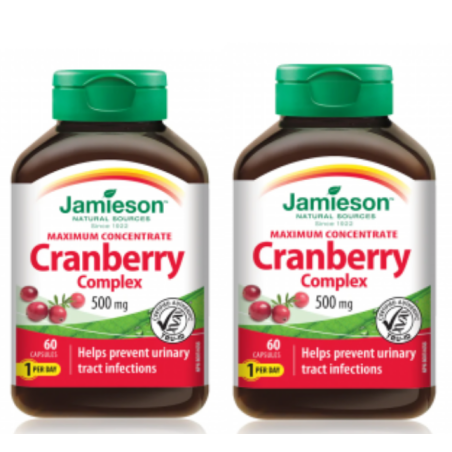 Jamieson [2 for Deal] 蔓越莓浓缩果汁 500 毫克 60 粒胶囊 | 每天不同折扣, 全网最低价格 | 种类齐全的保健品店铺 VITASHOP, 只有你想不到, 没有你买不到 !