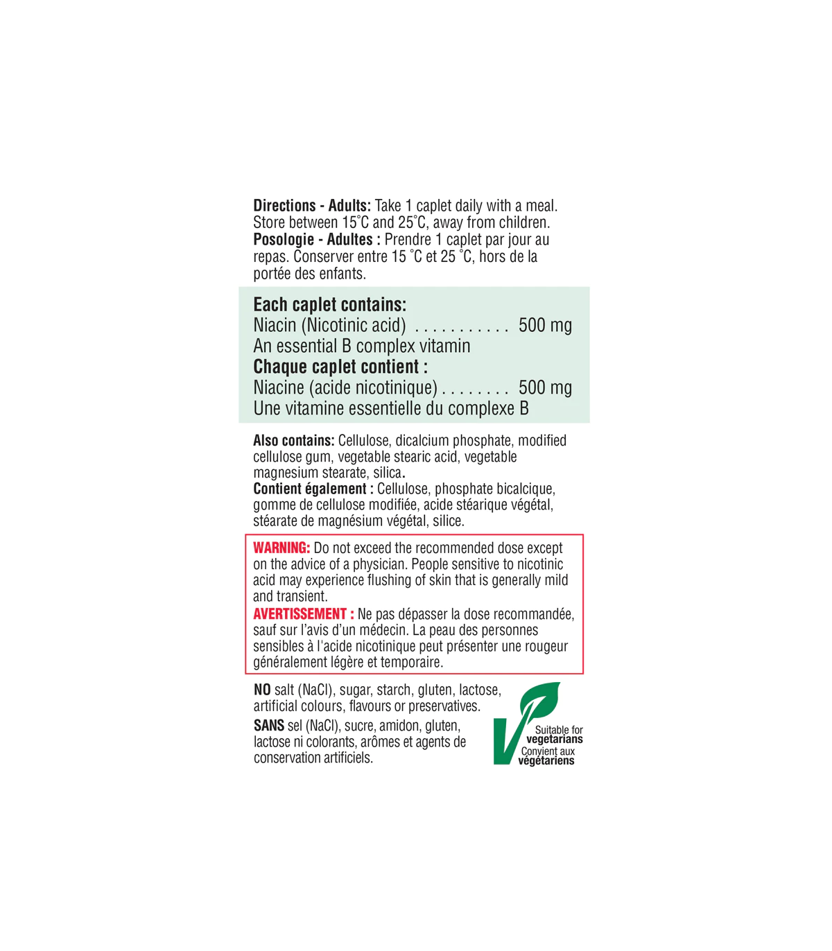 Jamieson [2 for Deal] Niacin 500 mg 100 Caplets | Unbeatable Prices, Daily Deals | VITASHOP