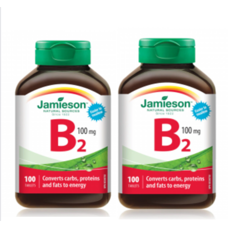 Jamieson [2 for Deal] Vitamin B2 (Riboflavin) 100 Tablets | Unbeatable Prices, Daily Deals | VITASHOP