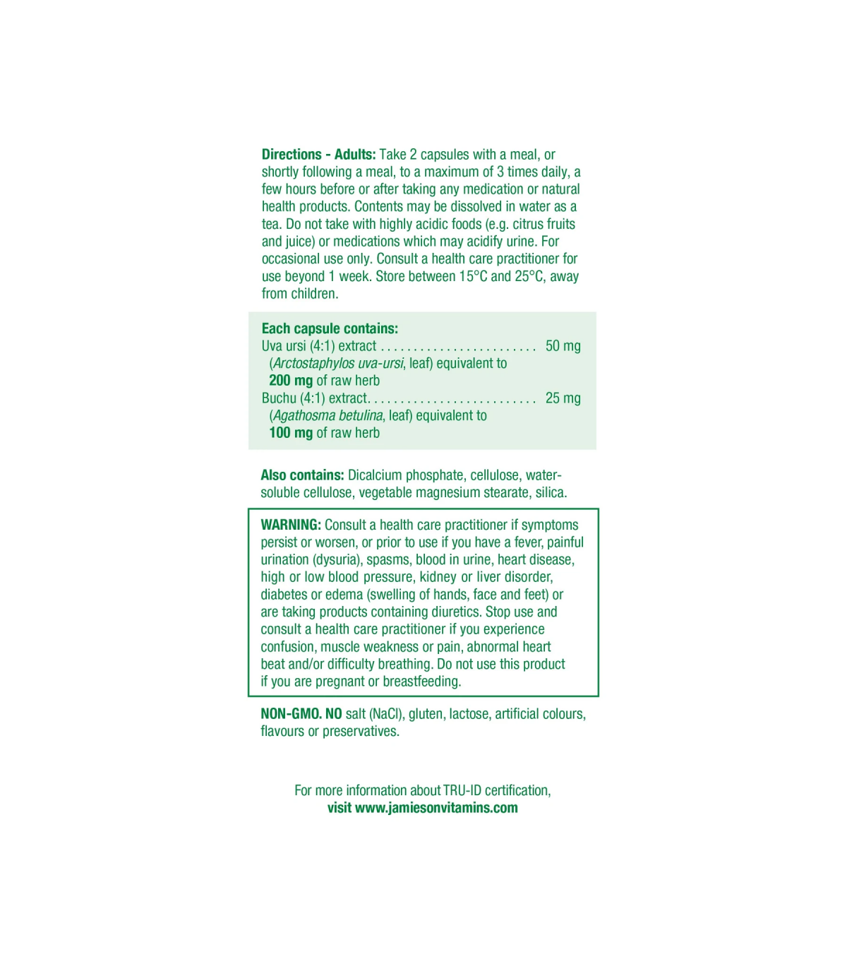 Jamieson [2 for Deal] Herbal Complex Diuretic 60 Capsules | Unbeatable Prices, Daily Deals | VITASHOP