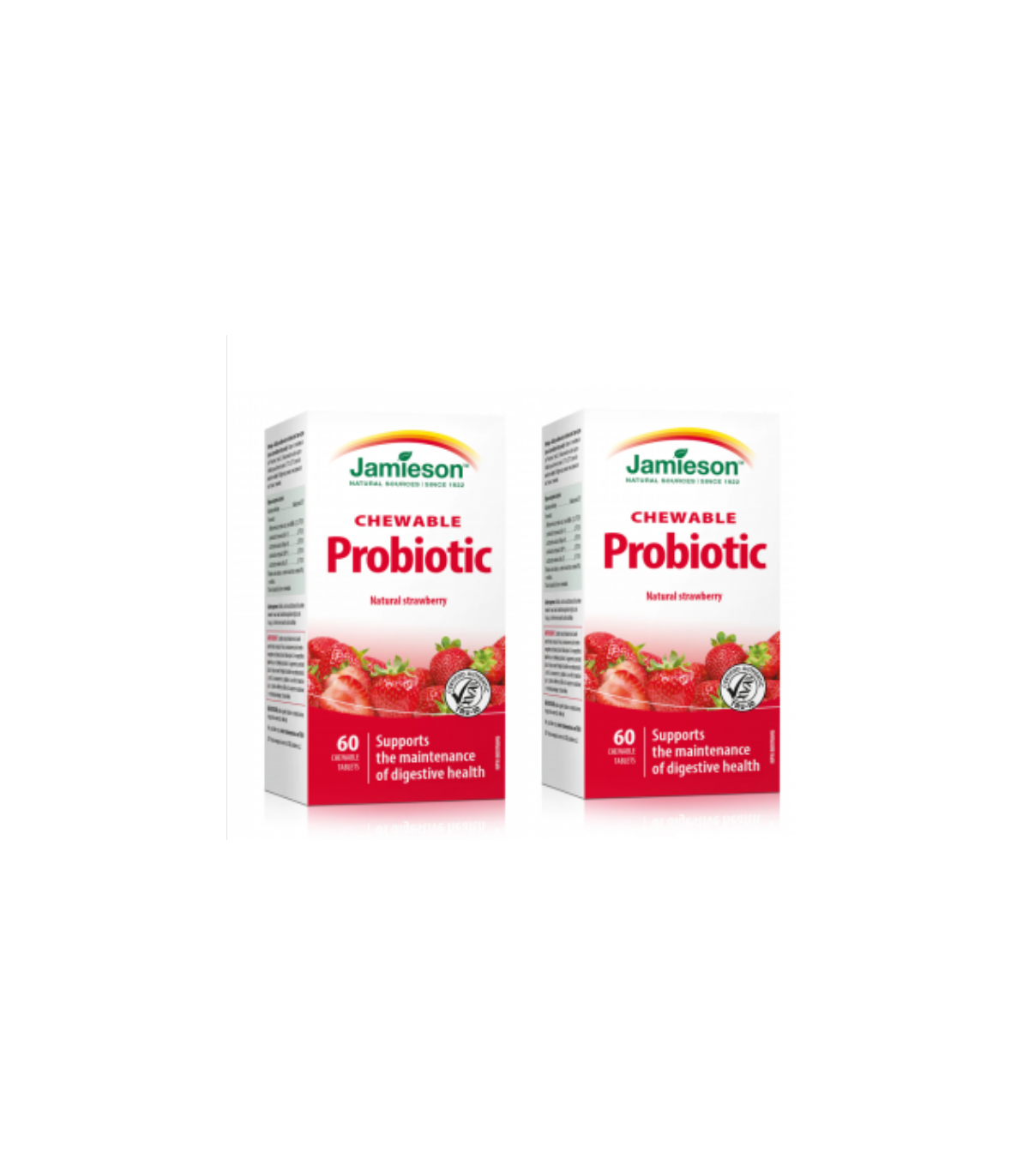 Jamieson [2 for Deal] Probiotic Strawberry Yogurt 60 Chewable Tablets | Unbeatable Prices, Daily Deals | VITASHOP