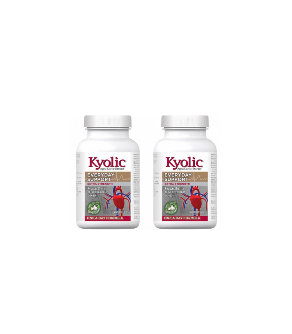Kyolic [2 for Deal] Extra Strength 1000 mg One A Day 60 Vegi Capsules | Unbeatable Prices, Daily Deals | VITASHOP