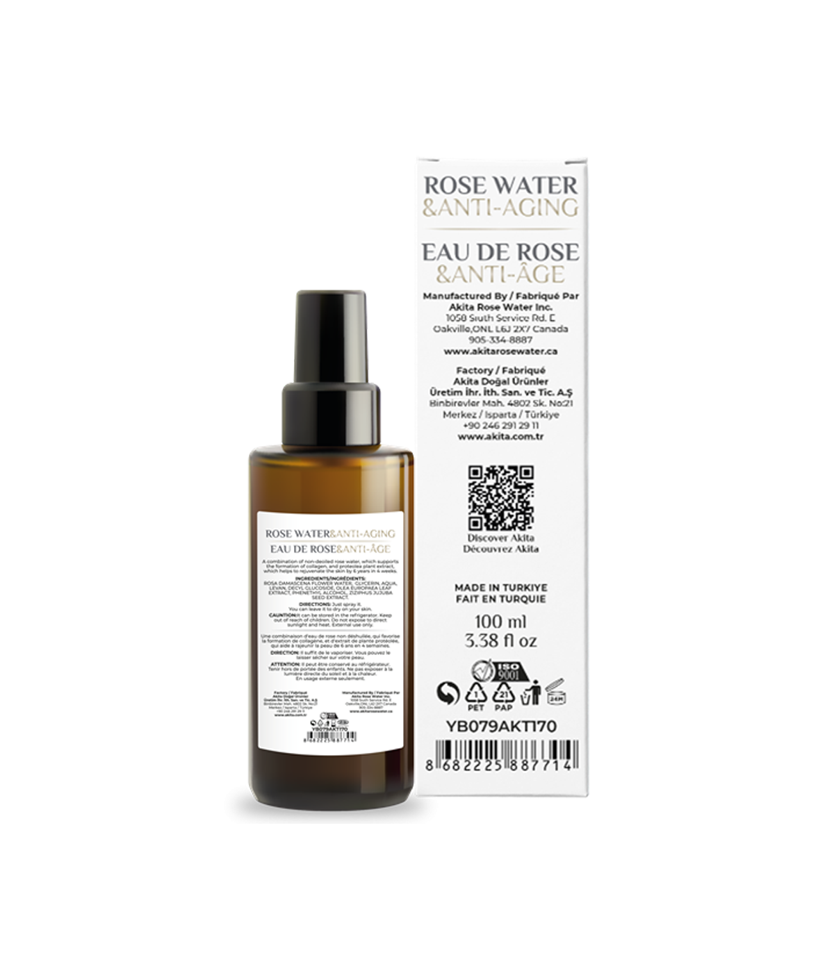 All Natural Rose Water Anti-Aging 100 mL