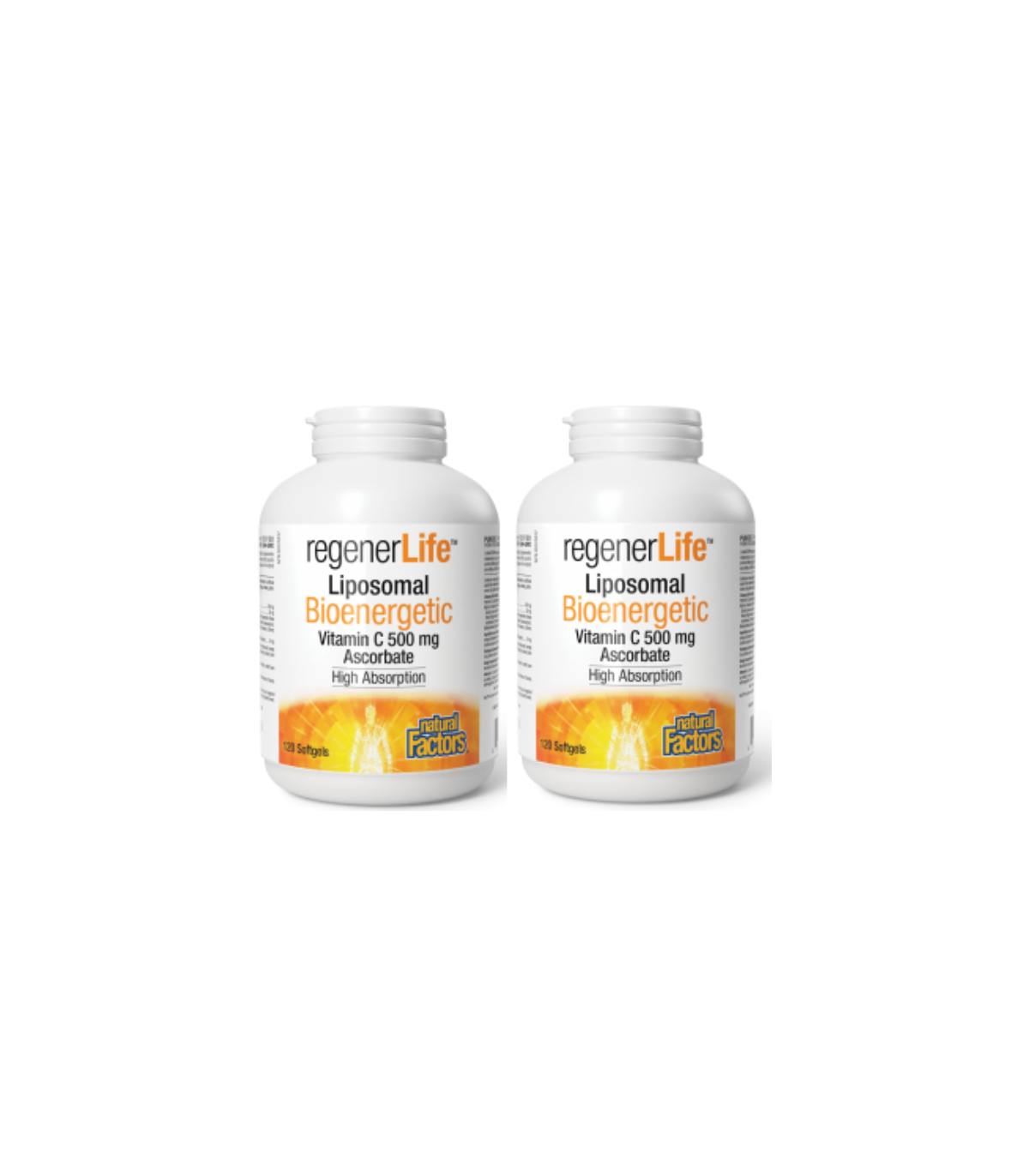 Natural Factors [2 for Deal] RegenerLife Liposomal Bioenergetic Vitamin C 500 mg 120 Softgels | Unbeatable Prices, Daily Deals |
