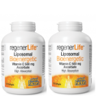 Natural Factors [2 for Deal] RegenerLife Liposomal Bioenergetic Vitamin C 500 mg 120 Softgels | Unbeatable Prices, Daily Deals |