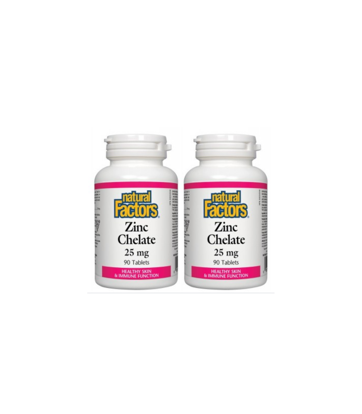 Natural Factors [2 for Deal] Zinc Chelate 25 mg, 90 Tablets | Unbeatable Prices, Daily Deals | VITASHOP