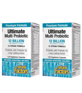 Natural Factors [2 for Deal] Ultimate Multi Probiotic 120 亿活益生菌, 120 颗植物胶囊 | 每天不同折扣, 全网最低价格 | 种类齐全的保健品店铺 VITASHOP, 只有你想不到, 没有你买不