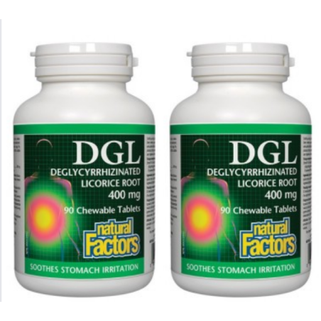 Natural Factors [2 for Deal] DGL 甘草根 90 咀嚼片 | 每天不同折扣, 全网最低价格 | 种类齐全的保健品店铺 VITASHOP, 只有你想不到, 没有你买不到 !