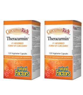 Natural Factors [2 for Deal] CurcuminRich Theracurmin, 120粒素食胶囊 | 无与伦比的价格，每日优惠 | VITASHOP