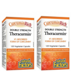 Natural Factors [2 for Deal] CurcuminRich Theracurmin Double Force, 120 Gélules Végétariennes | Prix imbattables, offres quotidi