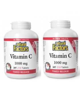 Natural Factors [2 for Deal] Vitamin C Time Release 1000 mg, 210 Tablets | Unbeatable Prices, Daily Deals | VITASHOP