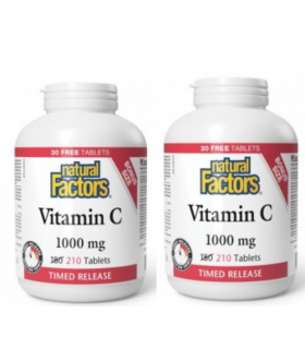 Natural Factors [2 for Deal] 维生素 C 缓释片 1000 毫克, 210 片 | 每天不同折扣, 全网最低价格 | 种类齐全的保健品店铺 VITASHOP, 只有你想不到, 没有你买不到 !