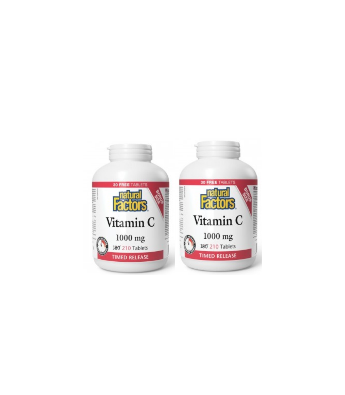 Natural Factors [2 for Deal] Vitamin C Time Release 1000 mg, 210 Tablets | Unbeatable Prices, Daily Deals | VITASHOP