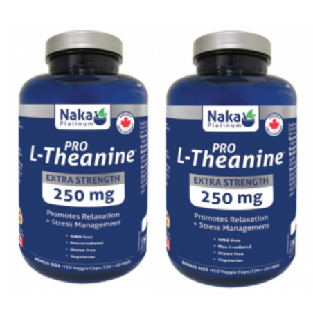 Naka [2 for Deal] 나카 플래티넘 프로 L-테아닌 250 mg 150 식물성 캡슐 | 매일 업데이트되는 특가 상품 | VITASHOP