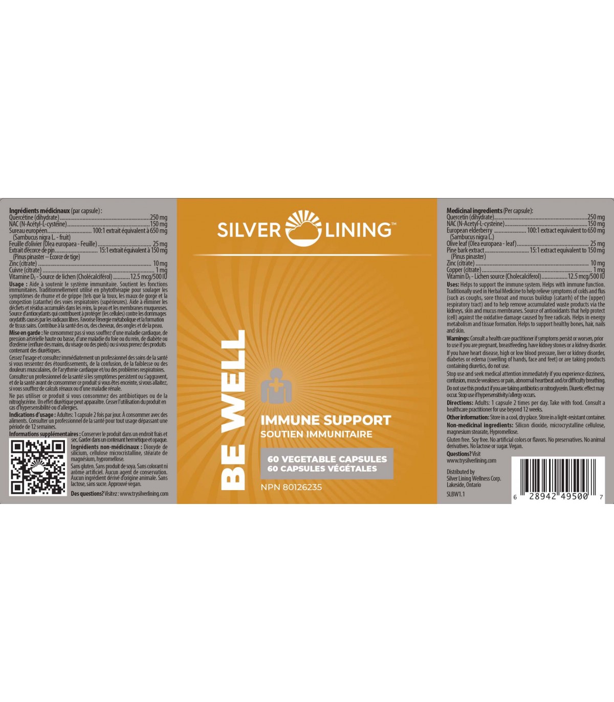 SilverLining Be Well Immune Support 60 Capsules | Unbeatable Prices, Daily Deals | VITASHOP