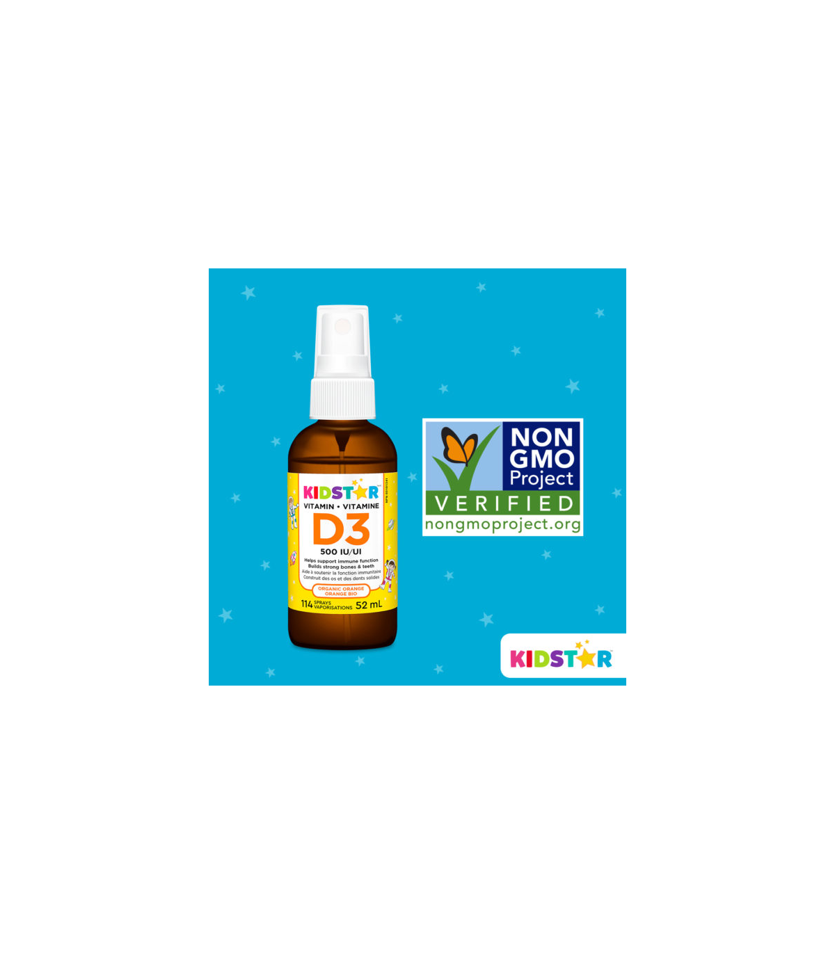 Vitamin D3 Spray Organic Orange 52 mL | Safest & Easiest Shopping Vitamins Online | VITASHOP